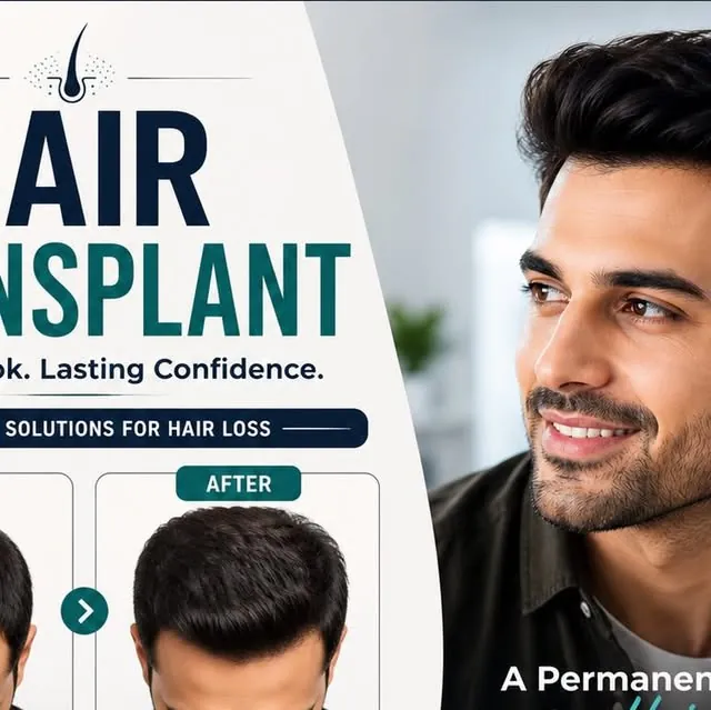 Hair transplant — a permanent look, lasting confidence.